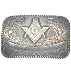 Vintage Crumrine sterling silver Masonic/Masons belt buckle