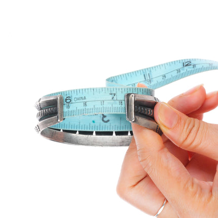 7.1" c1950 Heavy vintage high grade turquoise row cuff bracelet sterling silver