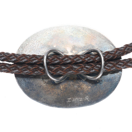 Lambert Homer Zuni sterling silver Kachina dancer shell inlay bolo tie