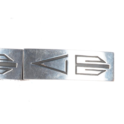Leonard Nez Navajo sterling silver flash gordon-ish modernist concho belt