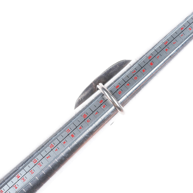 sz9 Big vintage Navajo sterling silver turquoise long ring