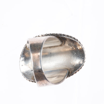 sz11 Vintage Navajo sterling silver Royston turquoise men's ring