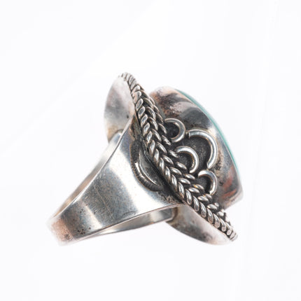 sz11 Vintage Navajo sterling silver Royston turquoise men's ring