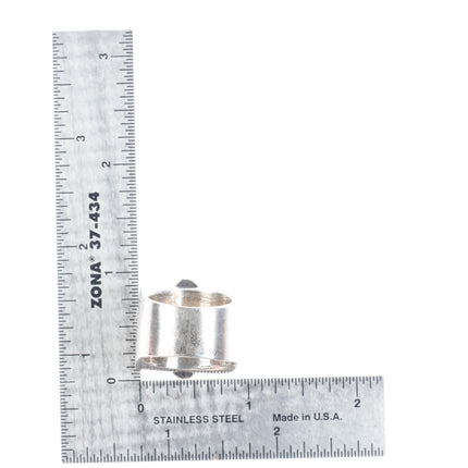 sz8.5 Chris Charley Navajo sterling silver turquoise modernist ring