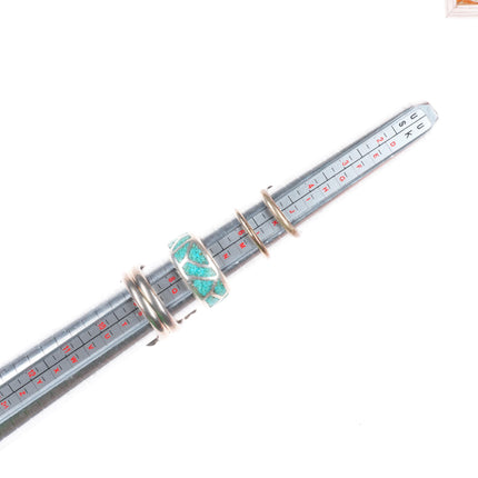 sz5-9 vintage Navajo/Zuni/southwestern style sterling silver turquoise rings lot