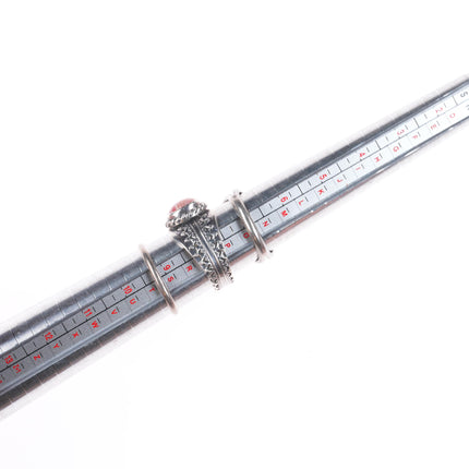 sz4.5-10 vintage Navajo/Zuni/southwest style sterling silver turquoise rings lot