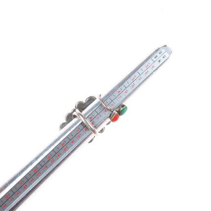 sz5-8 vintage Navajo/Zuni/southwestern style sterling silver turquoise ring lot