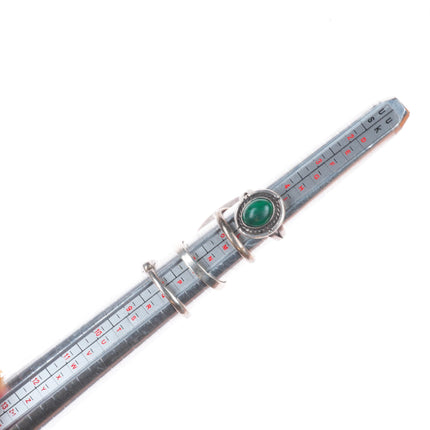 sz5-8 vintage Navajo/Zuni/southwestern style sterling silver turquoise ring lot