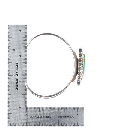 6.5" William Vandever Navajo sterling silver Royston turquoise cuff bracelet