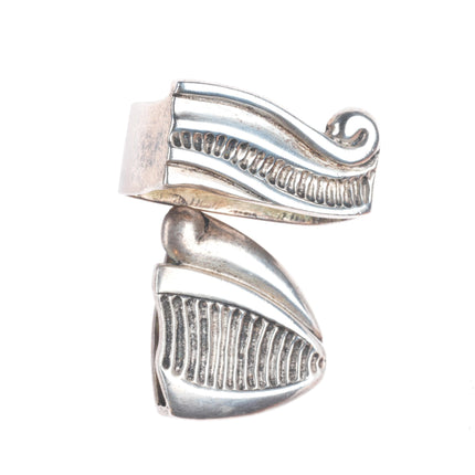 Large James Martin southwestern modernist sterling silver ranger belt buckle set