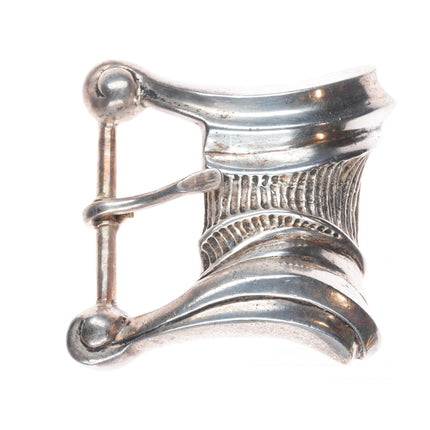 Large James Martin southwestern modernist sterling silver ranger belt buckle set