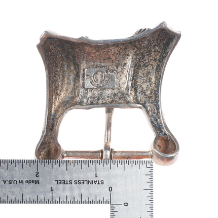 Large James Martin southwestern modernist sterling silver ranger belt buckle set