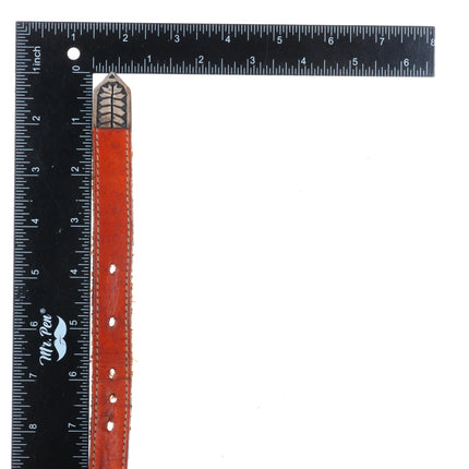 K Yazzie Navajo sterling silver 3/4" vintage ranger belt buckle set