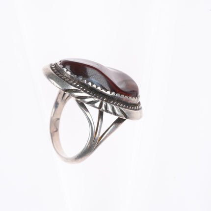 sz7 Vintage Navajo sterling silver Arizona Fire Agate ring