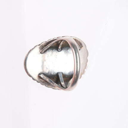 sz7 Vintage Navajo sterling silver Arizona Fire Agate ring