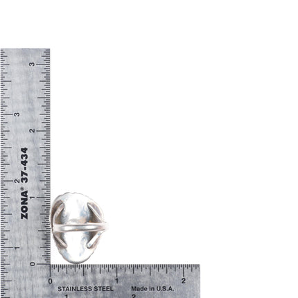 sz7 Vintage Navajo sterling silver Arizona Fire Agate ring