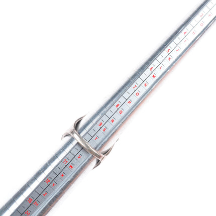 sz10 Vintage Zuni sterling silver fine channel inlay turquoise men's ring