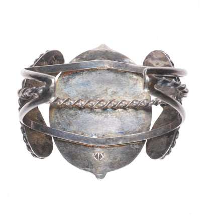 6.5" c1950's Arizona Gem Silica sterling silver Navajo cuff bracelet