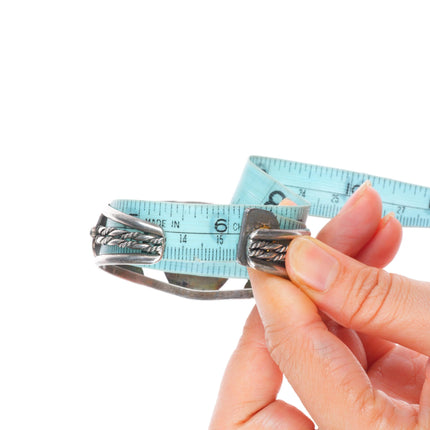 6.2" Vintage Navajo sterling silver high grade turquoise cuff bracelet RJ Jr