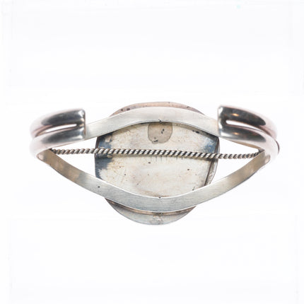 6.1" Vintage Navajo sterling silver high grade turquoise cuff bracelet