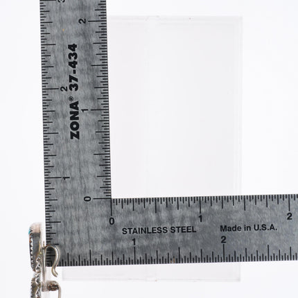 Gary-Pauline Vacit Zuni sterling silver turquoise rainbow dancer pendant/pin