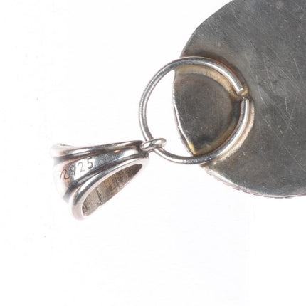 Large CB Gems southwestern sterling silver naja pendant w/ high grade turquoise