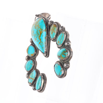 Large CB Gems southwestern sterling silver naja pendant w/ high grade turquoise