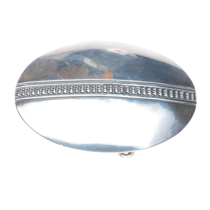 Anderson Parkett Navajo vintage sterling silver center stamped belt buckle