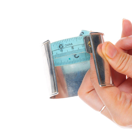 6.75" Vintage Joe Paul Navajo sterling silver wide band plain cuff bracelet