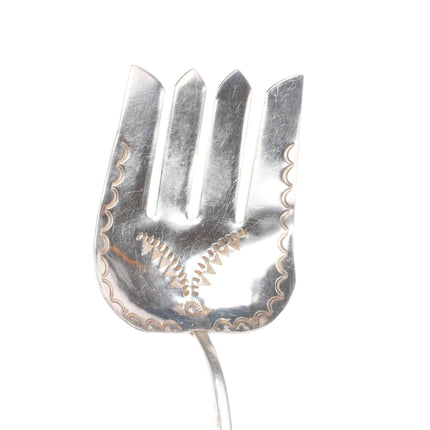 30's-40's Vintage Navajo sterling silver Salad spoon and fork serving set
