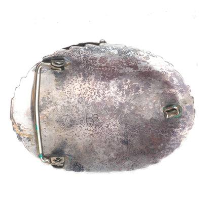 Vintage Ben Boyd Navajo sterling silver 4 stone turquoise belt buckle