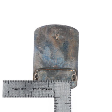 Willie Archie Talahaftewa Hopi overlay belt buckle sunface sterling silver