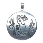 Cheryl Wadsworth Hopi overlay spinner kokopelli/sunface pendant sterling silver