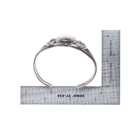 6.25" 1940's Vintage Montana agate Navajo sterling silver cuff bracelet