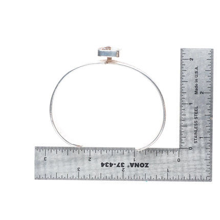 6.8" GSC Vintage Native American Wild Horse Jasper sterling silver cuff bracelet