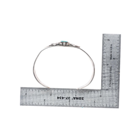 6.5" 1940 Lone Mountain spiderweb turquoise sterling silver Navajo cuff bracelet