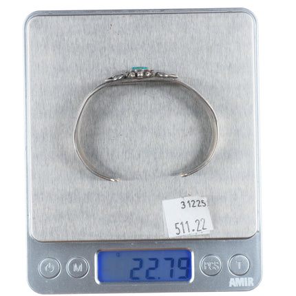 6.5" 1940 Lone Mountain spiderweb turquoise sterling silver Navajo cuff bracelet