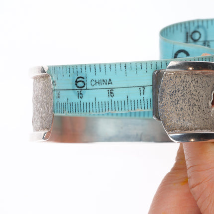 6.75" J Williams Native American sterling silver copper bears cuff bracelet