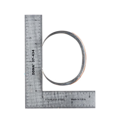 6" Vintage Zuni sterling silver yellow mother of pearl inlay cuff bracelet