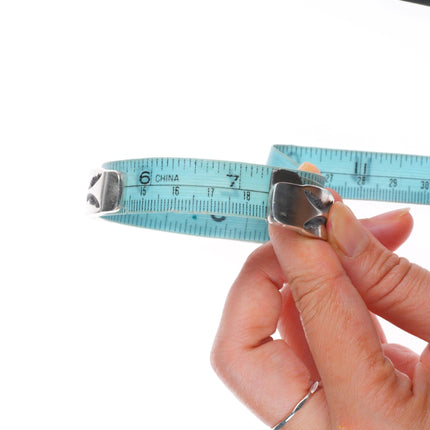 7.25" Nora Tahe Navajo sterling silver deep stamped heavy gauge cuff bracelet