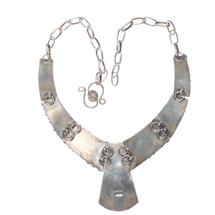 Billy Jaramillo southwestern sterling silver, turquoise, spiny oyster necklace