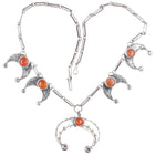 Vintage Native American sterling silver chalcedony Naja necklace