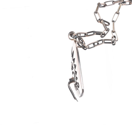 James Honyaktewa Hopi Overlay pendant necklace articulating nose sterling silver