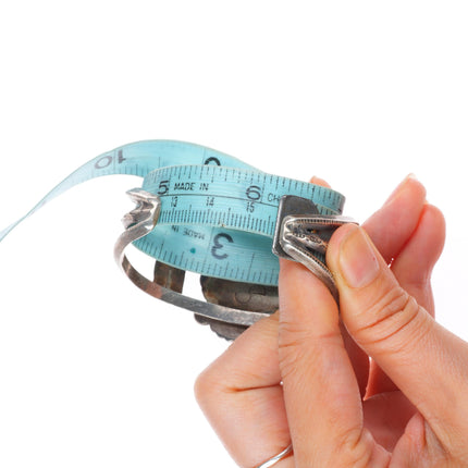 6.1" CD Vintage Navajo sterling silver cuff bracelet with nice turquoise