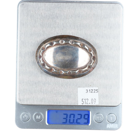 small Vintage southwestern modernist sterling silver belt buckle/bolo tie