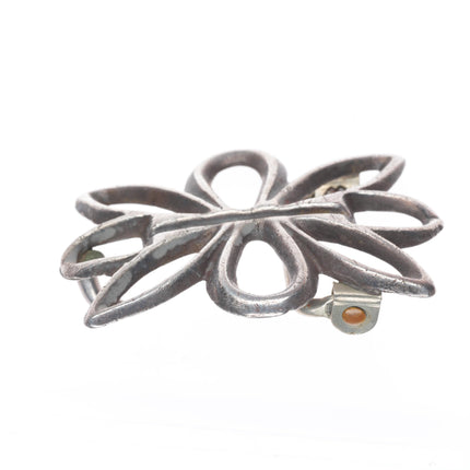 small Vintage Navajo sterling silver cast belt buckle