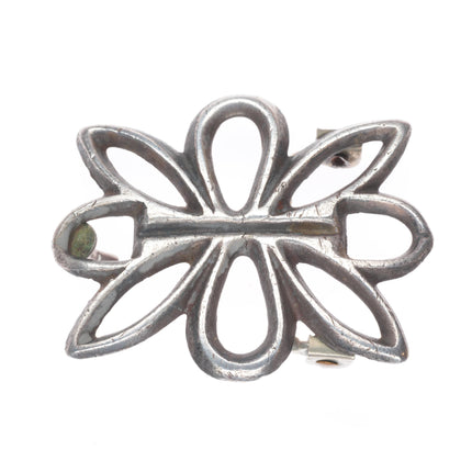 small Vintage Navajo sterling silver cast belt buckle