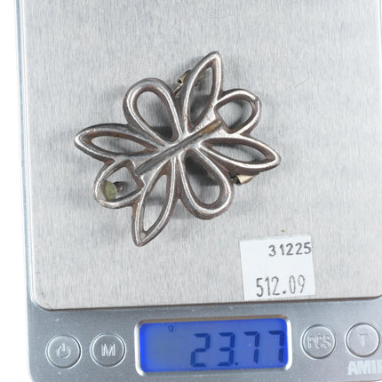 small Vintage Navajo sterling silver cast belt buckle