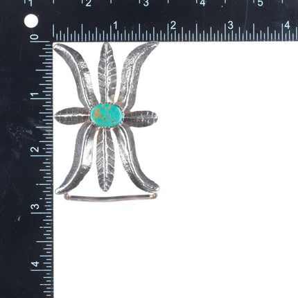 Vintage CTG Native American/southwestern tufa cast sterling silver belt buckle