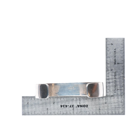 6.75" Vintage  Larry Pooyouma Hopi overlay cuff bracelet sterling silver